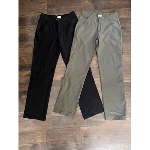 Lot-2 Pair Royal Robbins Pants 4 Hiking‎ Outdoors Chino Nylon Zip Pockets Womens